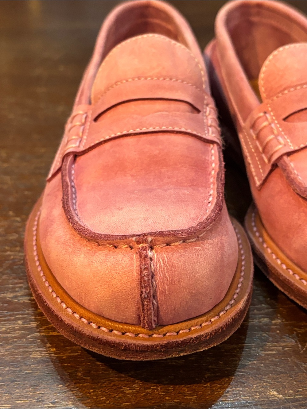 Hender Scheme Slouchy Women's Pink Penny Loafers - Picture 5 of 9